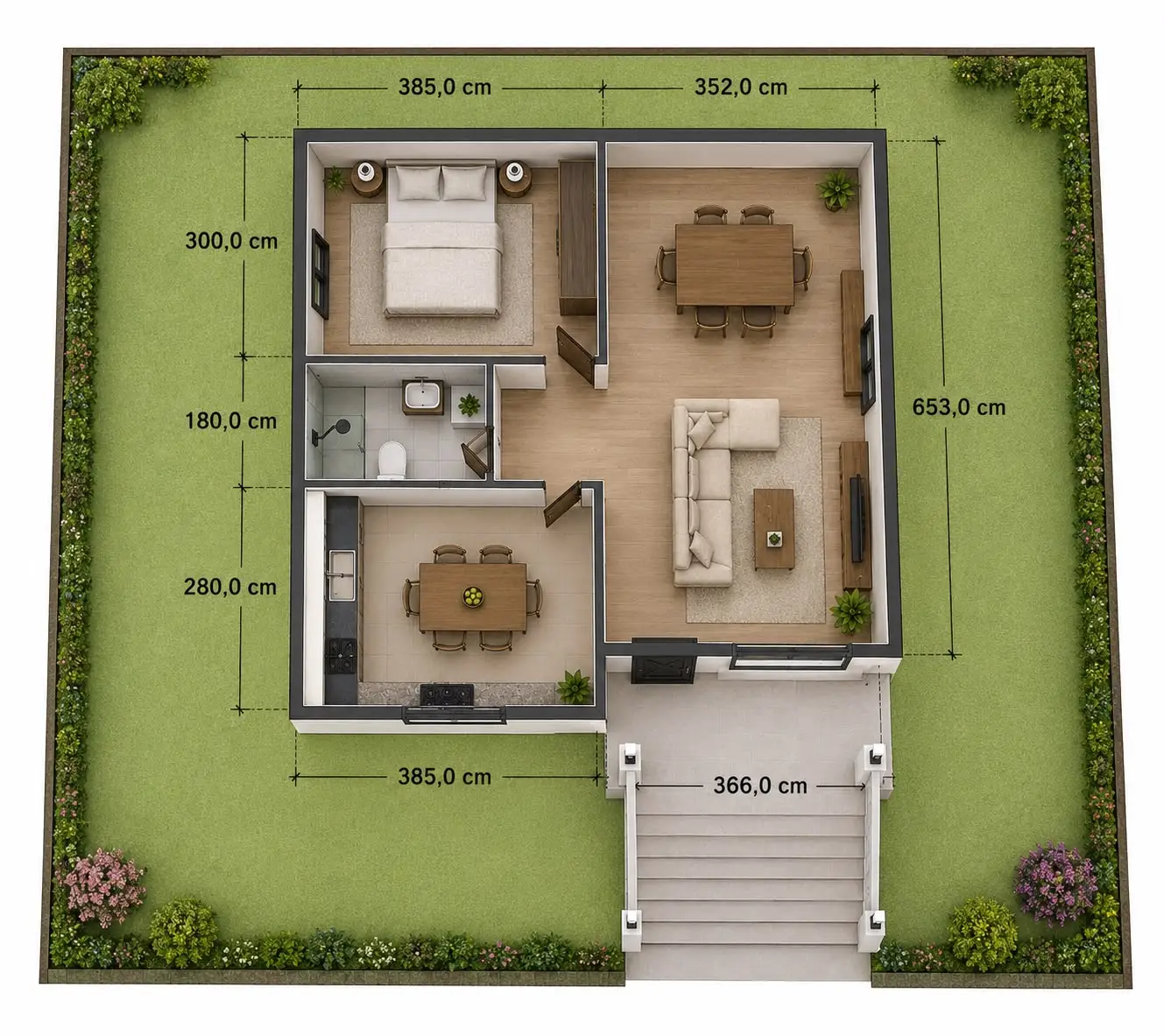 67m² 1+1 Çelik Ev Görsel 2