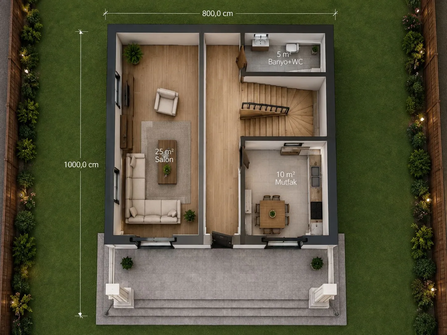 140m² 3+1 Dubleks Çelik Ev Görsel 3